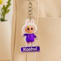 Cream Labubu Dress Keychain – Personalized Acrylic Name
