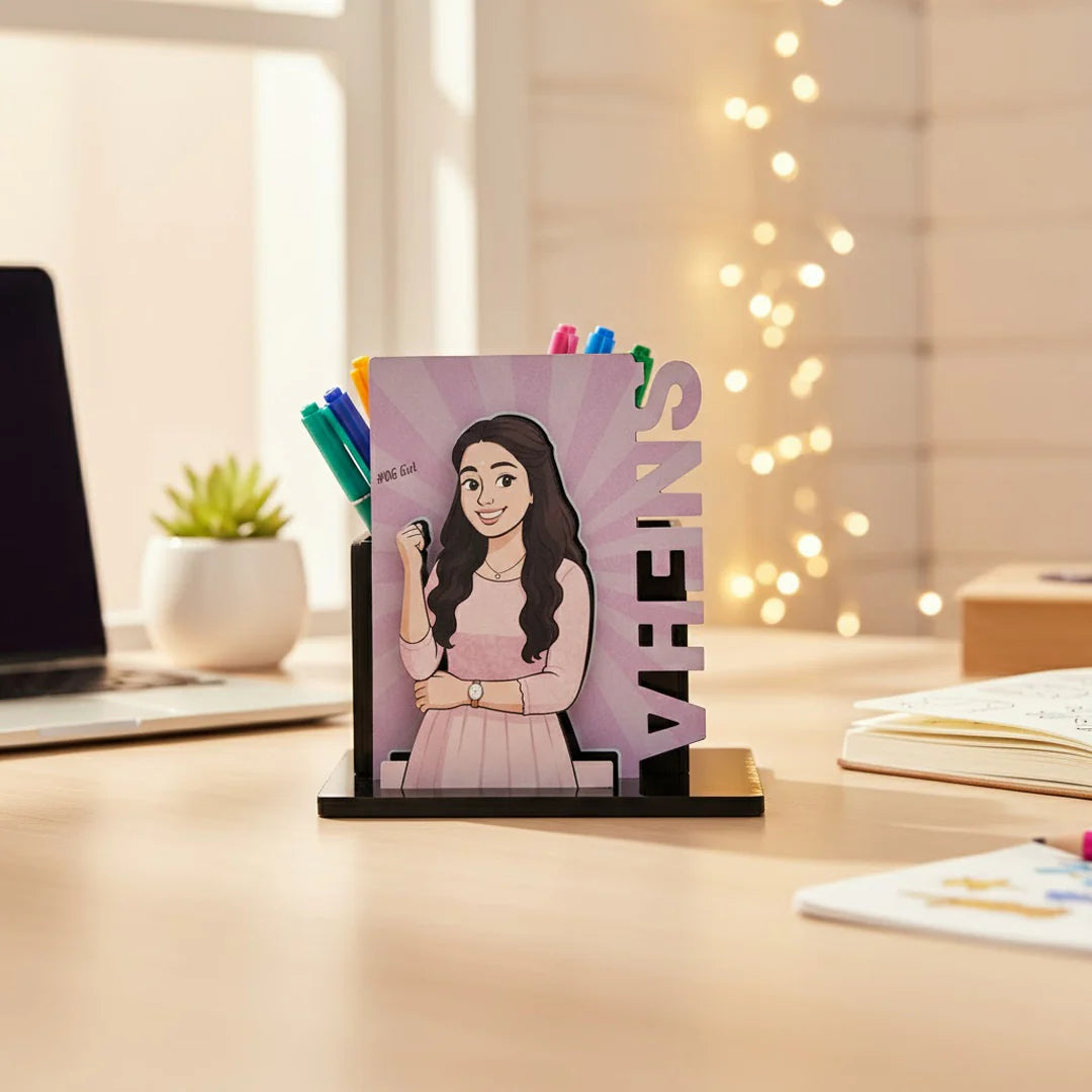 Customized Cartoon Pen Stand-4x5"