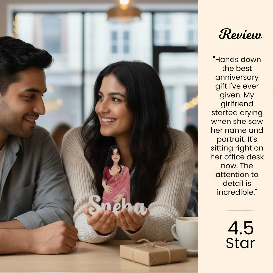 Personalized Cartoon Name Table Stand – 7×6"