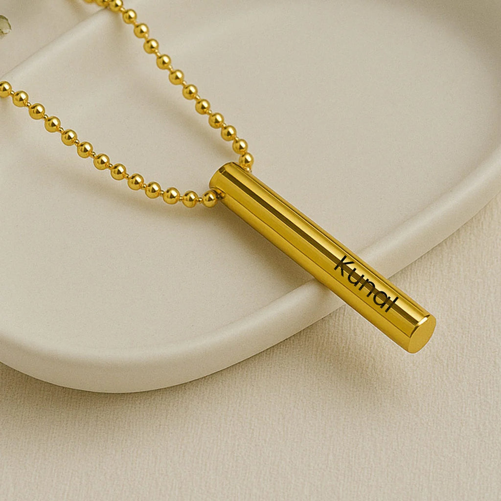 Custom Name Pendant Round Necklace