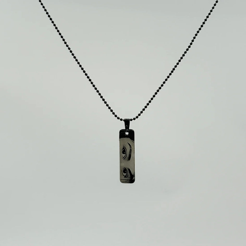 Custom Black & White Photo Engraved Necklace – Personalized Keepsake Pendant