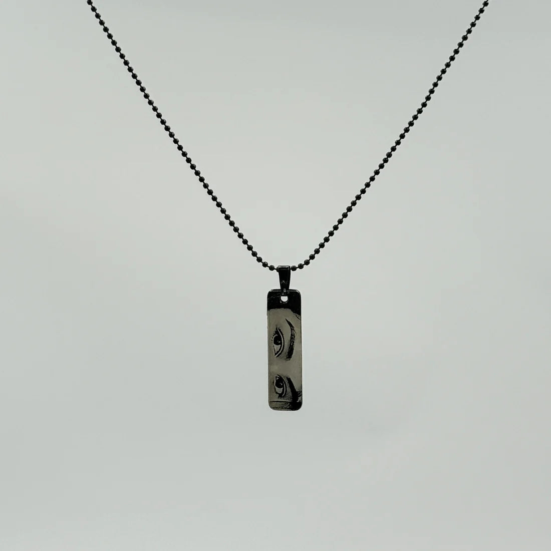 Custom Black & White Photo Engraved Necklace – Personalized Keepsake Pendant