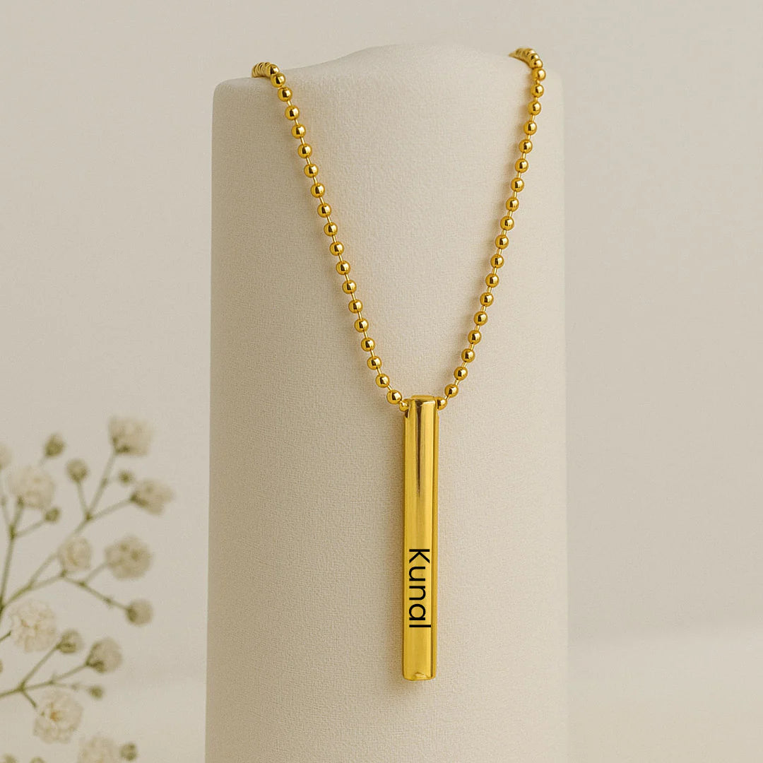 Custom Name Pendant Round Necklace